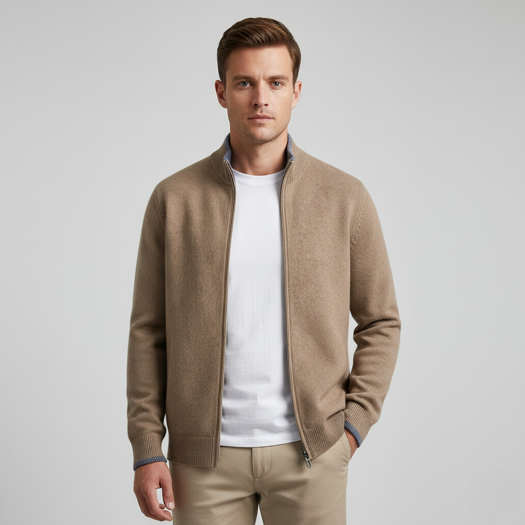 ALESSANDRO™ | Giacca In Maglia Con Zip