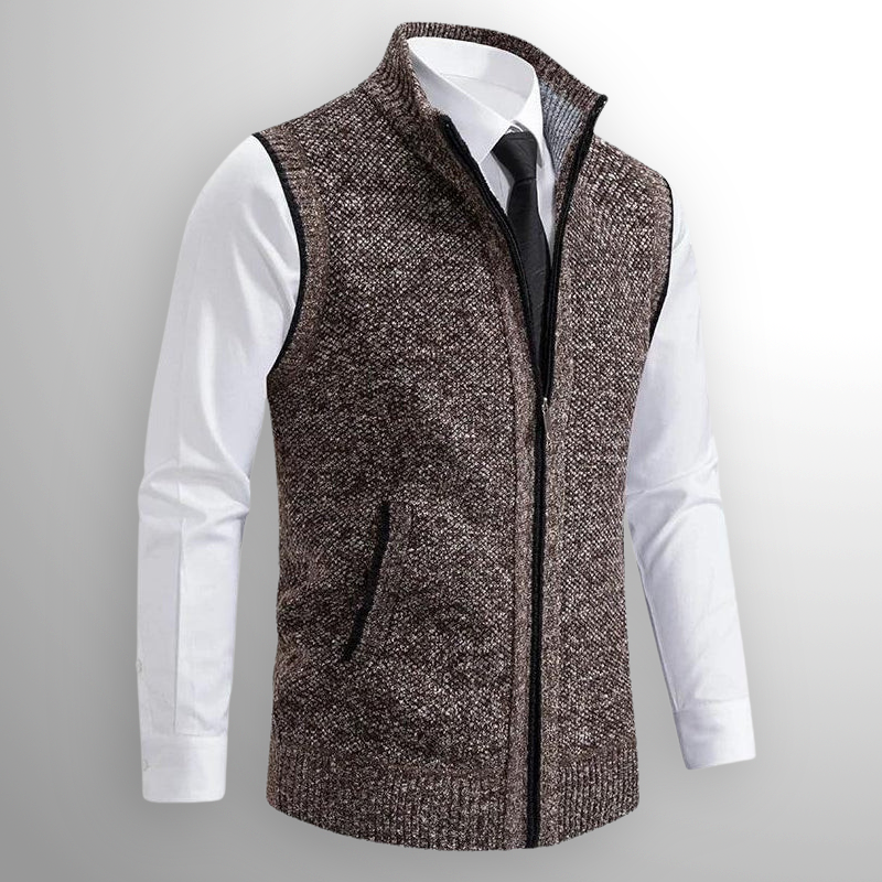 DAVIDE™  | Cardigan lavorato a maglia con cerniera completa