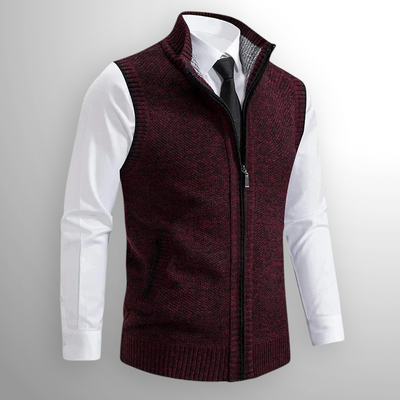 DAVIDE™  | Cardigan lavorato a maglia con cerniera completa